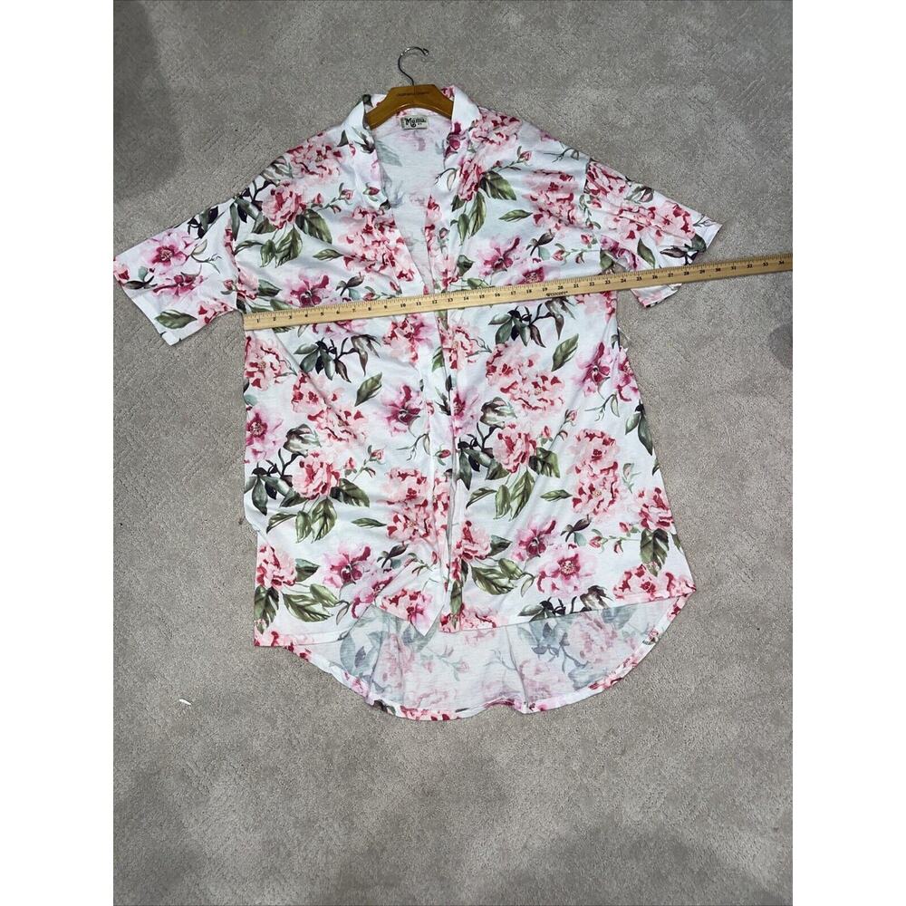 Show Me Your Mumu Short Sleeve Robe Kimono Pink Floral Wrap Coverup One Size - Picture 6 of 9